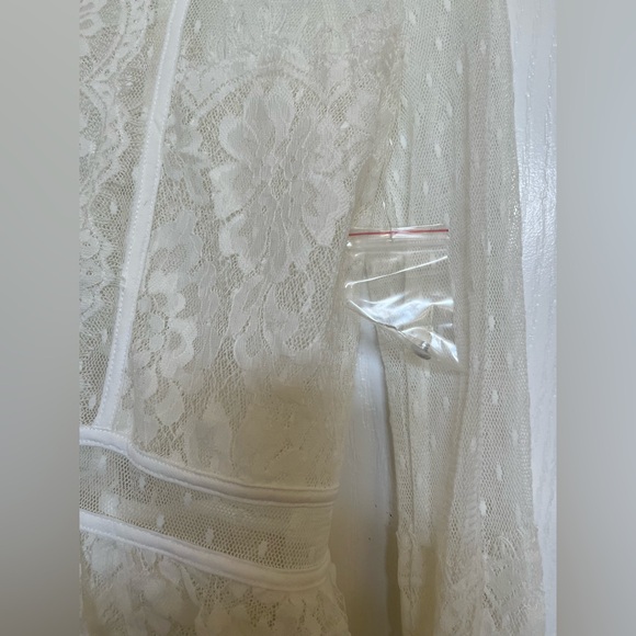 Free People White Lace Long Sleeve Top - Picture 6 of 8